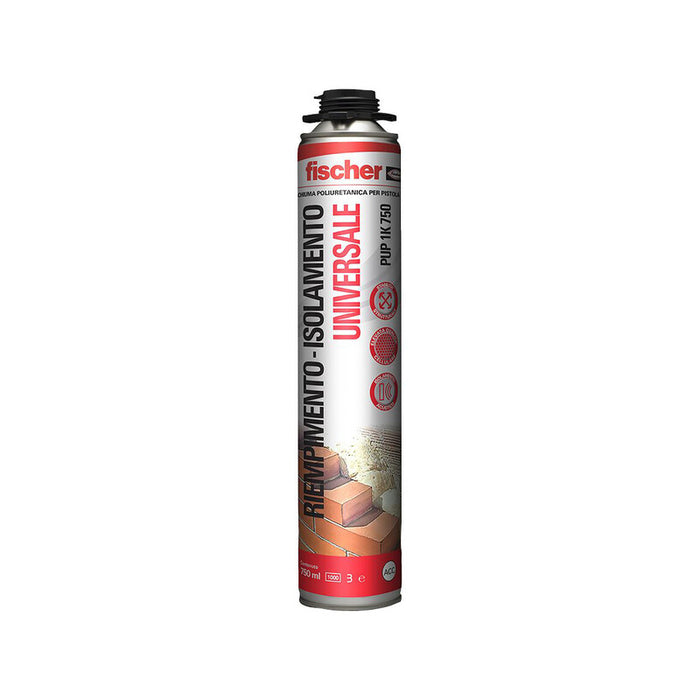FISCHER SCHIUMA POLIURETANICA UNIV. PIST. 750 ML PUP 1K- 12,0 pz