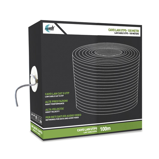 CAVO LAN UTP CAT. 6 CCA 0,56 MM 100 M GRIGIO- 1,0 pz