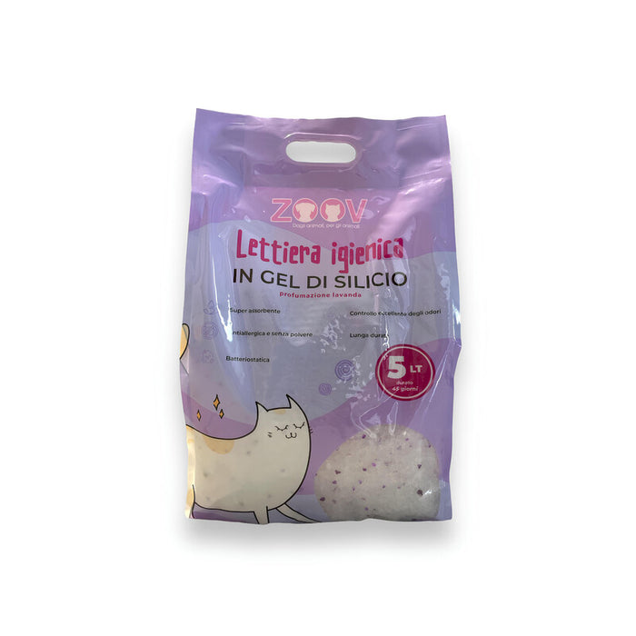 LETTIERA GATTO IN SILICIO LAVANDA 5 L- 1,0 pz