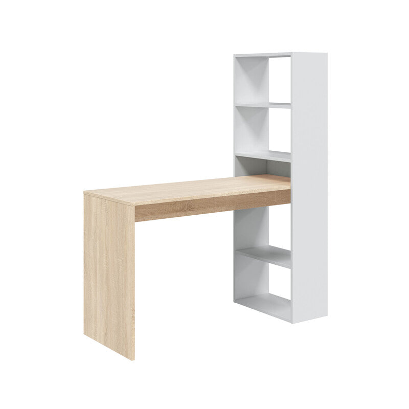 KIT SCRIVANIA DUPLO C/LIBRERIA 120X53X144 BIA ART ROV- 1,0 pz