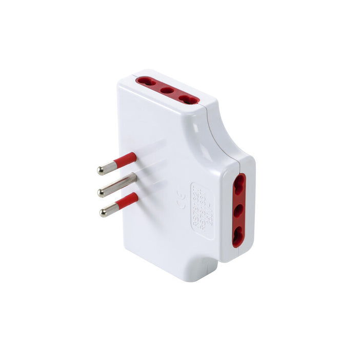 ROSI 78132 ADATTATORE PIATTO TRIPLO 10A 3PR BIP C/LIMIT- 1,0 pz