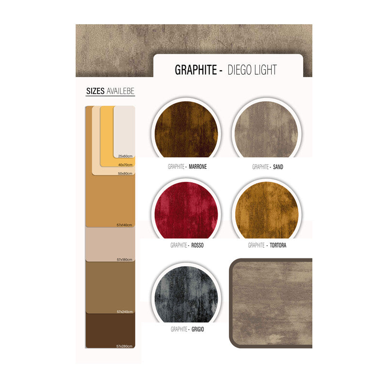 TAPPETO CUCINA GRAPHITE 57X140 CM ASSORTITO- 10,0 pz