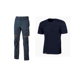 WORKWEAR KIT 2 T-SHIRT+ PANTAL DEEP BLUE TG   M- 1,0 confezione