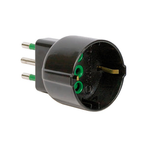FME 82.121 ADATTATORE 10A 2P+T SCHUKO NERO- 1,0 pz