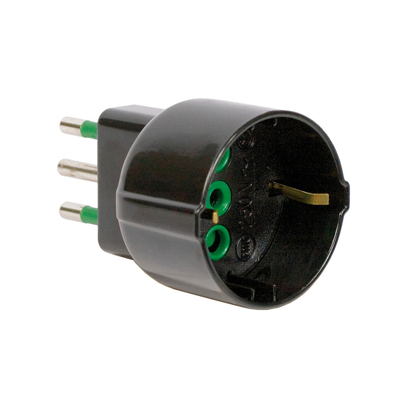 FME 82.131 ADATTATORE 16A 2P+T-SCHUKO NERO- 1,0 pz