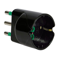 FME 82.611 ADATTATORE 16A 2P+T SCHUKO GARANTI NERO- 50,0 pz