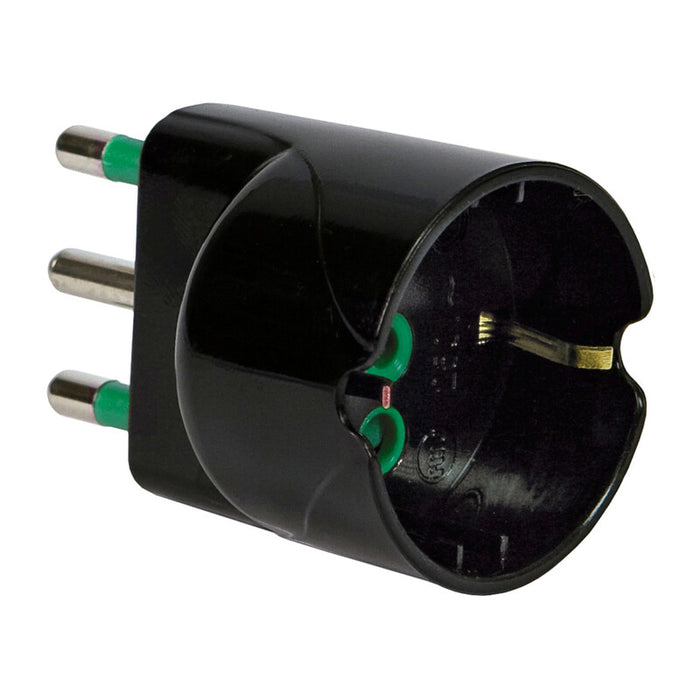 FME 82.611 ADATTATORE 16A 2P+T SCHUKO GARANTI NERO- 50,0 pz