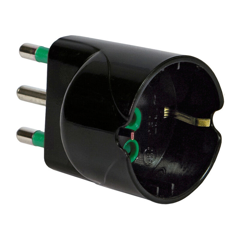 FME 82.611 ADATTATORE 16A 2P+T SCHUKO GARANTI NERO- 50,0 pz