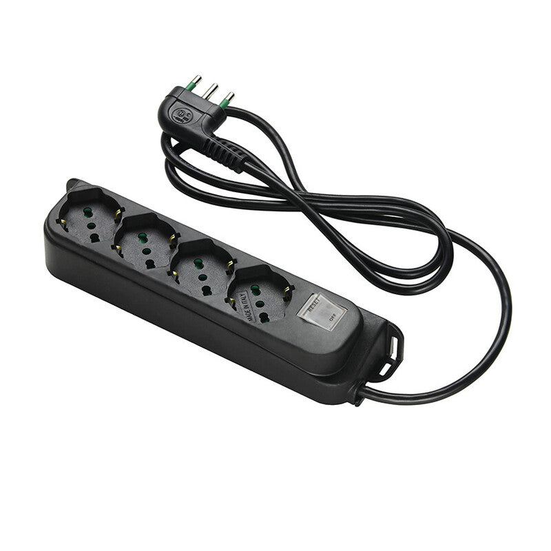 FME 47.4214 MULTIPRESA 4P BIP/SC+INT SICUR 10A NER- 1,0 pz