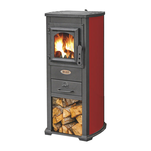 STUFA LEGNA  5.0 KW BERNA LUX ROSSO- 1,0 pz