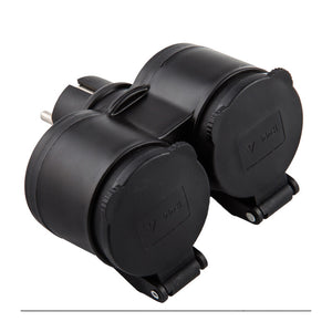 ADATTATORE SPINA SCHUKO A 2 PRESA SCHU FRONT. IP44- 1,0 pz