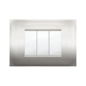 PLACCA MIVIDA PLANA ACCIAIO SATINATO 3P- 10,0 pz