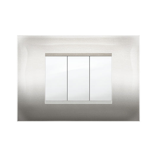 PLACCA MIVIDA PLANA ACCIAIO SATINATO 3P- 10,0 pz