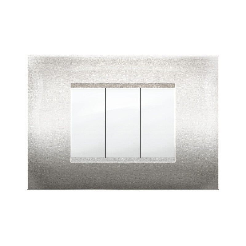 PLACCA MIVIDA PLANA ACCIAIO SATINATO 3P- 10,0 pz