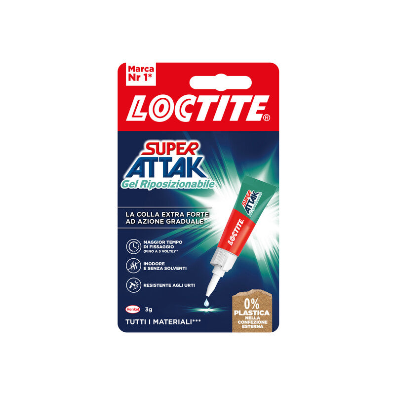 ADESIVO SUPER ATTAK GEL RIPOSIZIONABILE 3 G- 12,0 pz