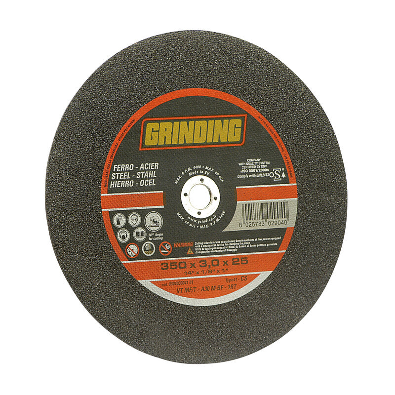 GRINDING DISCO TRONC. FERRO 350X3,0 F.25,4 VTMF/T- 10,0 pz