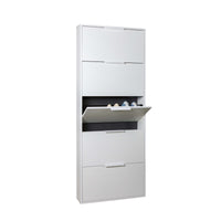SCARPIERA 5 RIBALTE SLIM CM. 65X15X174 H BIANCO- 1,0 pz