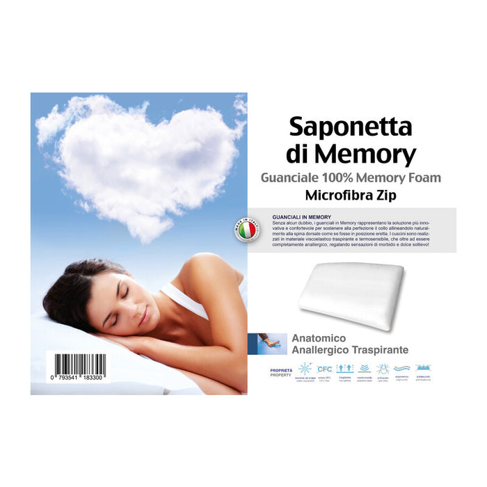 GUANCIALE MEMORY FOAM SAPONETTA H.13- 1,0 pz
