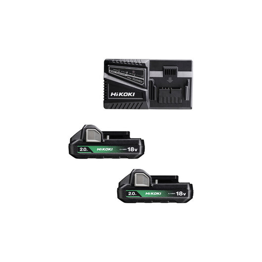 HIKOKI PACK BATTERIA UC18YFSLWFZ 18V 2X2AH+CARIC- 1,0 pz