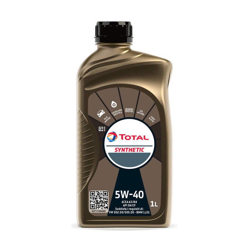 OLIO LUBRIFICANTE TOTAL SYNTHETIC 5W40  1 L- 12,0 pz