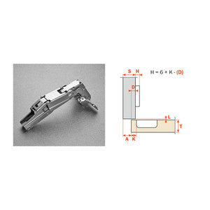 SALICE CERNIERA PER MOBILI C2AFG99 COLLO 9- 50,0 pz