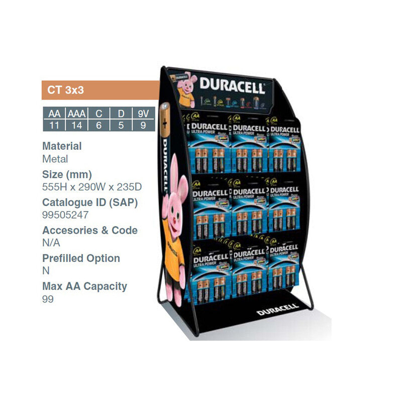 ESPOSITORE DA BANCO DURACELL 9 GANCI- 1,0 pz