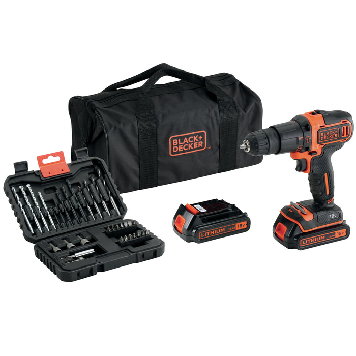 TRAPANO B+D C/2BAT 18VP 1,5AH MOD.BDCHD18BS32- Black+Decker- 1,0 pz
