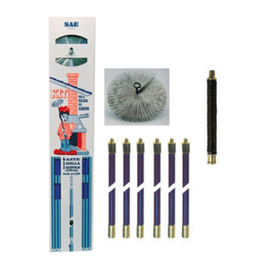 KIT SPAZZACAMINO ASTE 8,60 M+MOLLA+SCOVOLO D 25 CM- AIELLO E. SPAZZOLIFICIO- 1,0 pz