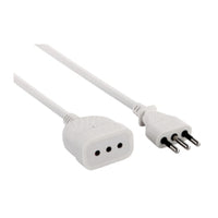 PROLUNGA LINEARE 5 M SEZ 3X0,75 10A BIANCO- ELECTRALINE 3PMARK- 1,0 pz