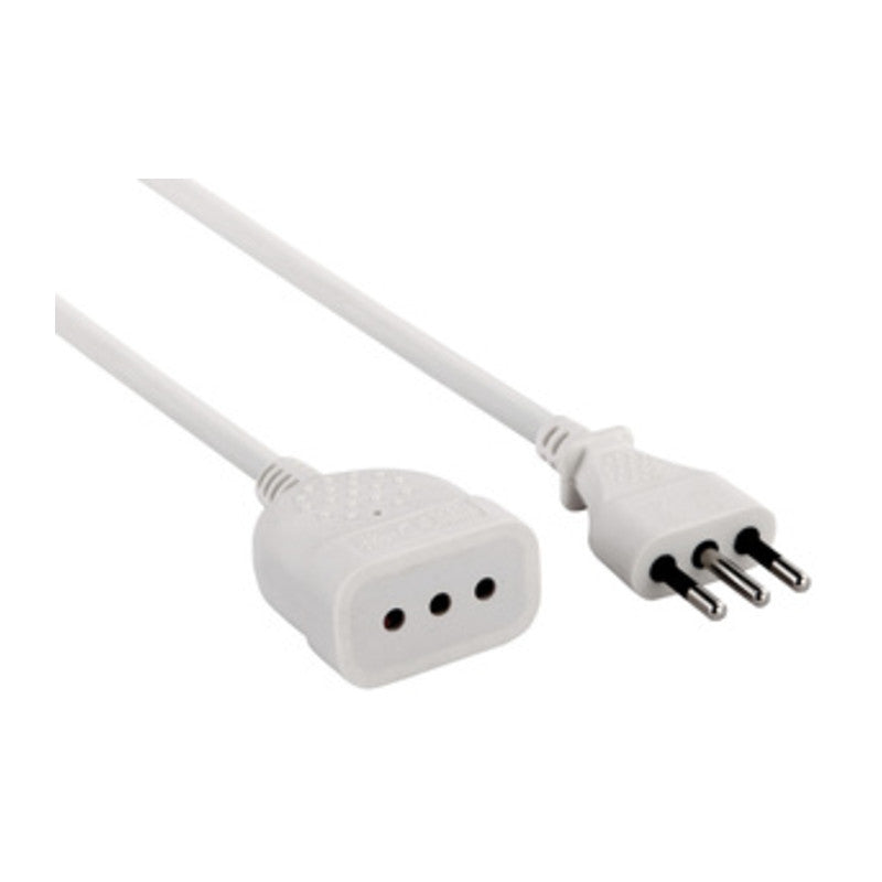 PROLUNGA LINEARE 5 M SEZ 3X0,75 10A BIANCO- ELECTRALINE 3PMARK- 1,0 pz