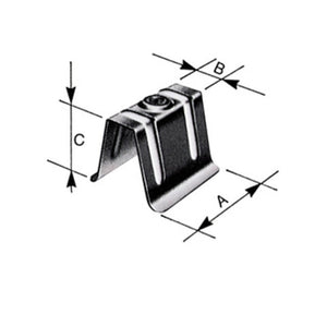 BS CAPPELLOTTO IN LAMIERA ZINC 50X15X40 MM 10 PZ- CX- 5,0 bs