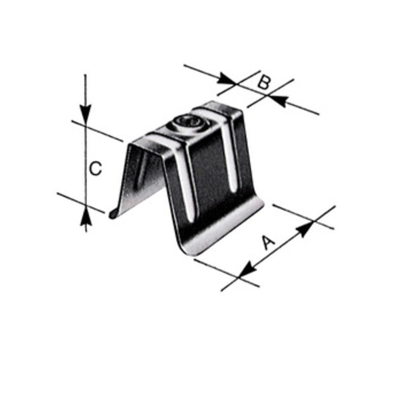 BS CAPPELLOTTO IN LAMIERA ZINC 50X15X40 MM 10 PZ- CX- 5,0 bs