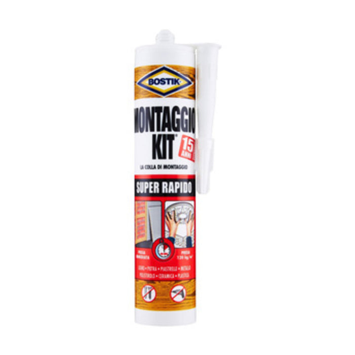 BOSTIK MONTAGGIO KIT SUPER RAPIDO 370 G CARTUC- 1,0 pz