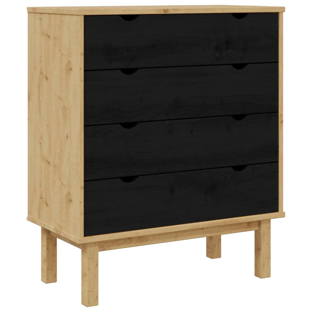 Cassettiera con cassetto OTTA Nero 76,5 x 39,5 x 90 cm