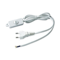 CAVO 1,5 M 2X0,75 C/INTERRUTTORE BIANCO- ELECTRALINE 3PMARK- 1,0 pz