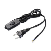 CAVO 1,5 M 2X0,75 C/INTERRUTTORE NERO- ELECTRALINE 3PMARK- 5,0 pz