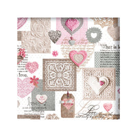 TOVAGLIATO fantasia cuori FUTURA DIS. 606.1  H 140 CM- 20,0 ml