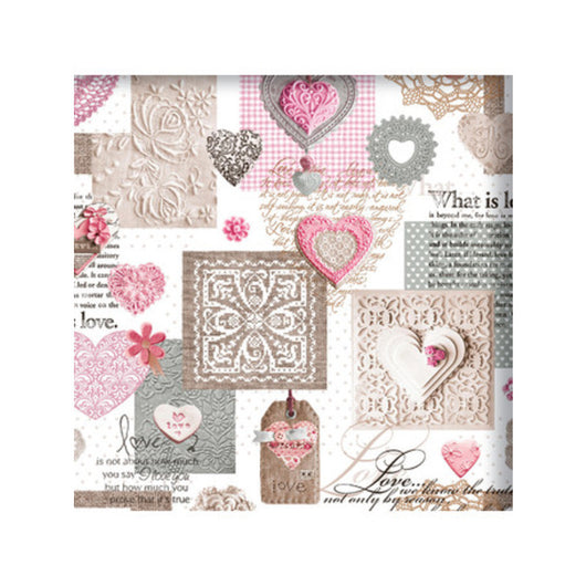 TOVAGLIATO fantasia cuori FUTURA DIS. 606.1  H 140 CM- 20,0 ml