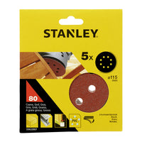 PIRANHA STANLEY STA32007 (X32007) 5 DISCHI VEL. ROT ORB 115 GR.80- STANLEY- 1,0 confezione