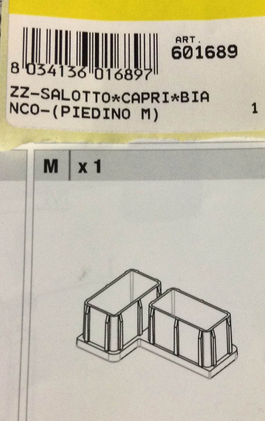 R SALOTTOCAPRIBIANCO-(PIEDINO M)- 1,0 pz