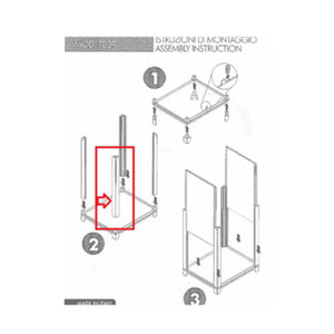 R KIT LAVATOIO RESINABIANCO-(MONTANTE)- 1,0 pz