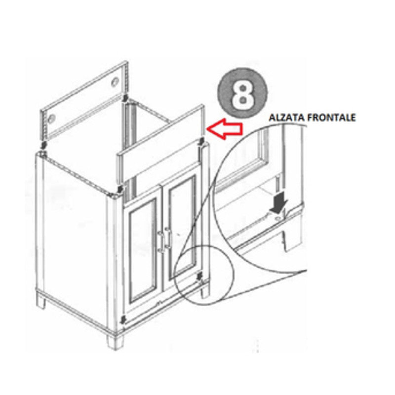 R KIT LAVATOIO RESINABIANCO-(ALZATA FRONT.)- 1,0 pz