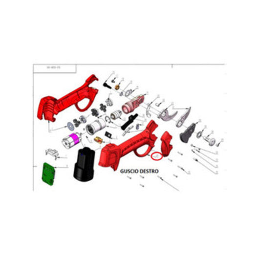 R GUSCIO DESTRO X FORBICI POTA BATT DJ-025- 1,0 pz