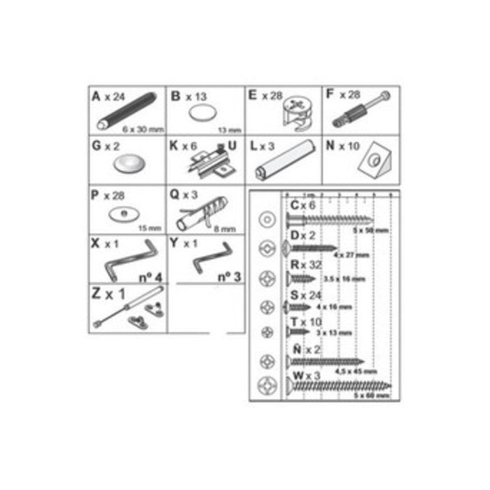 R ACCESSORI MONTAGGIO X PARETE ZAIKEN- 1,0 confezione