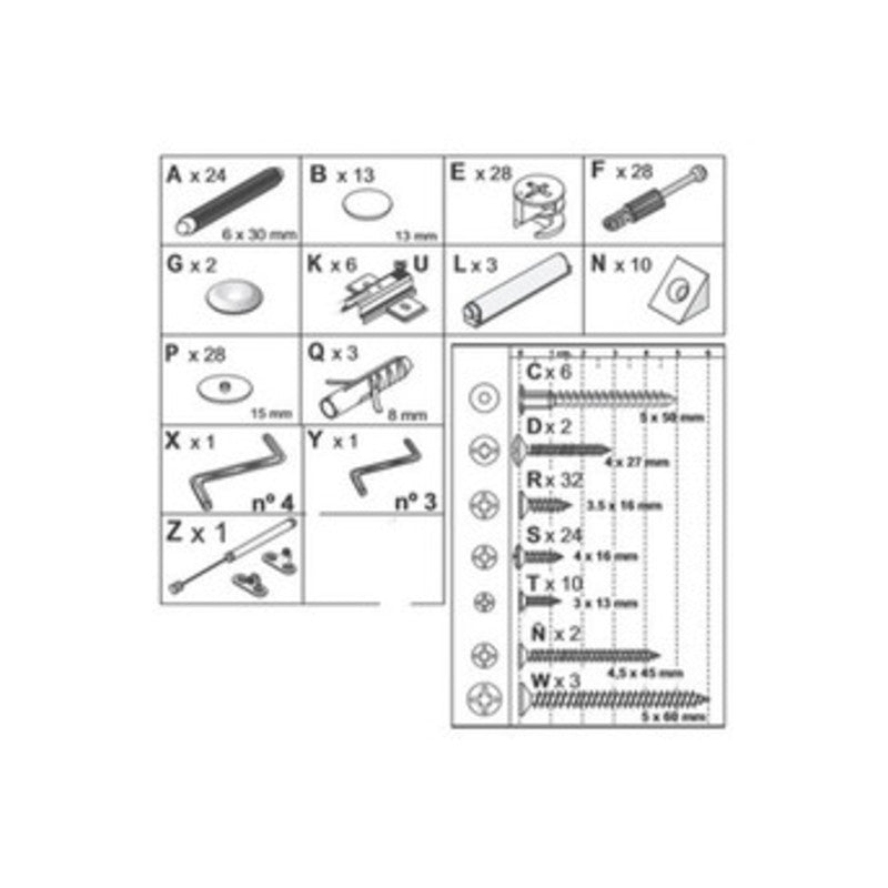 R ACCESSORI MONTAGGIO X PARETE ZAIKEN- 1,0 confezione