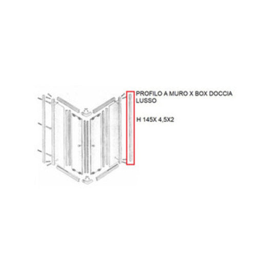 R PROFILO A MURO X BOX DOCCIA CRIST.LUSSO- 1,0 pz