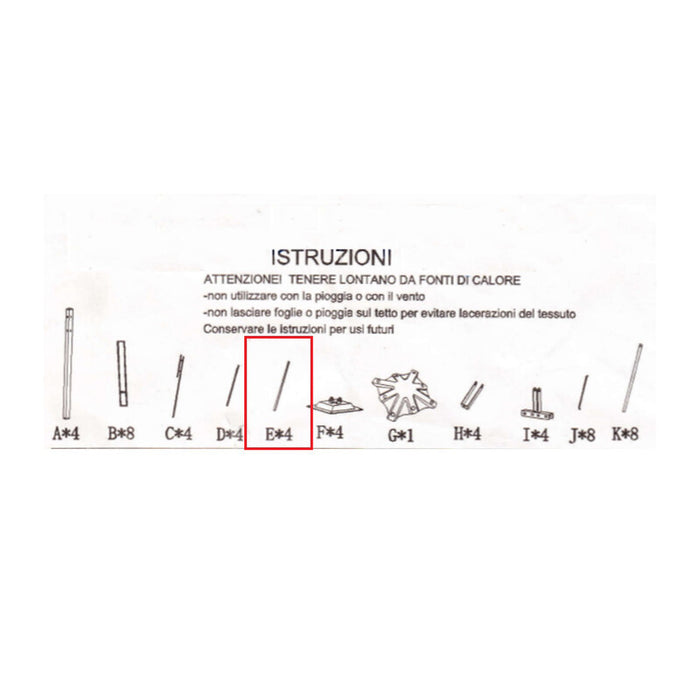 R PARTICOLARE E X GAZEBO IN ACCIAIO SMERALDA MT.3X3- 1,0 pz