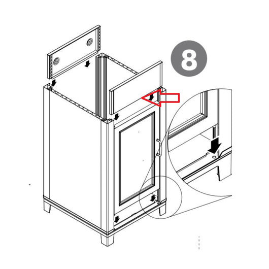 R ALZATA FRONTALE X KIT LAVATOIO RESINACM.45X50- 1,0 pz