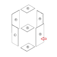 R PANNELLO D X KIT PARETE LIVING BRIDGE CEMENTO C.4298- 1,0 pz