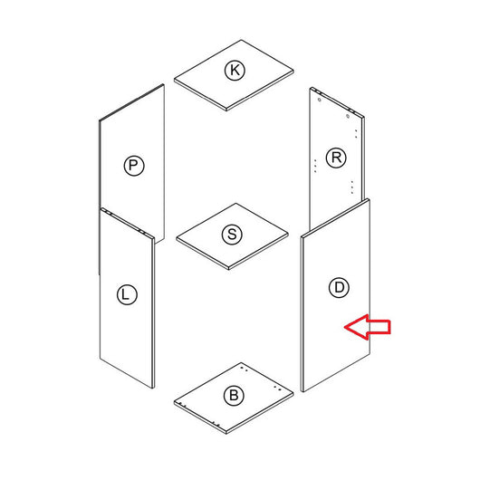 R PANNELLO D X KIT PARETE LIVING BRIDGE CEMENTO C.4298- 1,0 pz